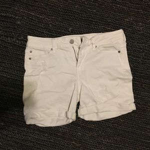 Liverpool White Jean Shorts